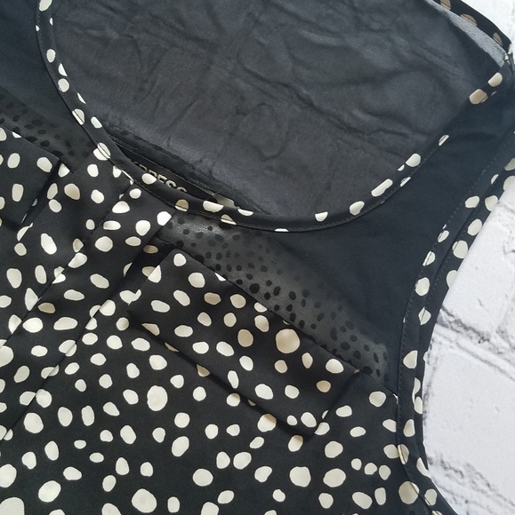 Express Sheer Polka Dot Dressy Tank Sz S - Picture 4 of 7